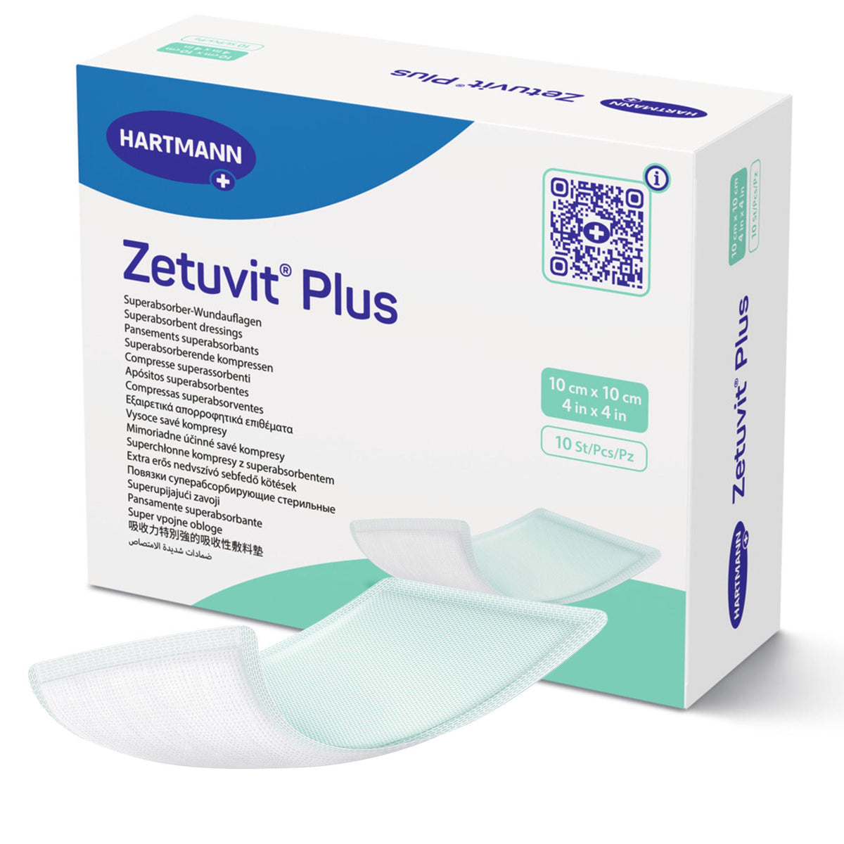 Zetuvit® Plus Sterile Superabsorbent Dressing, 4 x 4 Inch, EA/1