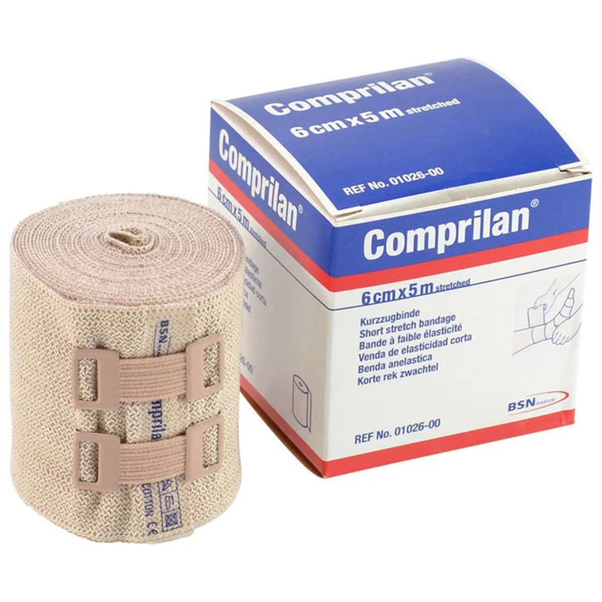 Comprilan® Clip Detached Closure Compression Bandage, 6 Centimeter x 5 Meter, EA/1