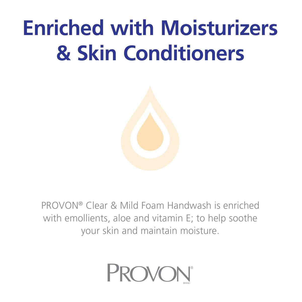 Provon® Clear and Mild Foam Handwash, 1200 mL Dispenser Refill Bottle, Unscented