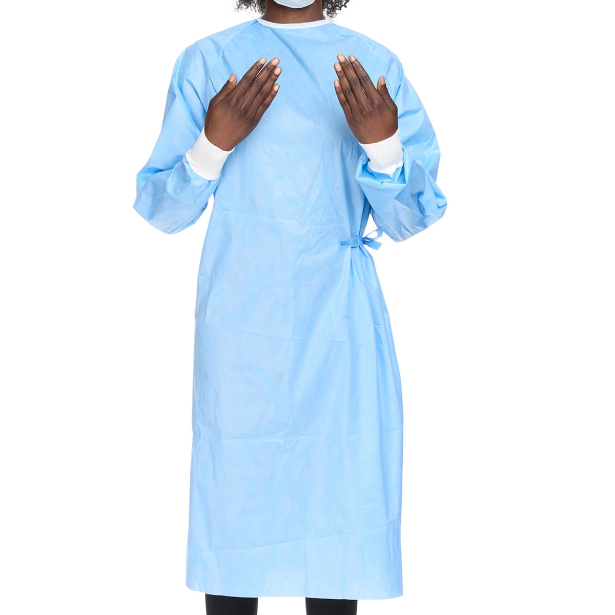 Halyard Basics Nonreinforced Surgical Gown with Towel, Large, Blue, EA/1