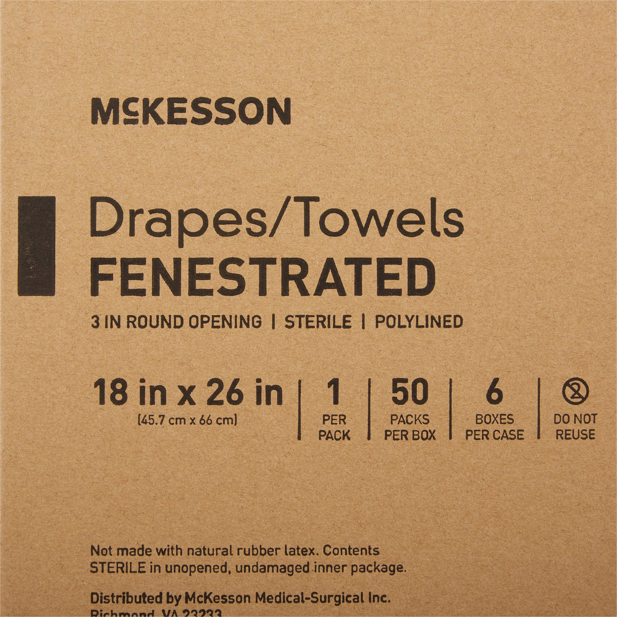 McKesson Sterile Poly Lined Towel Drape, 18 x 26 Inch