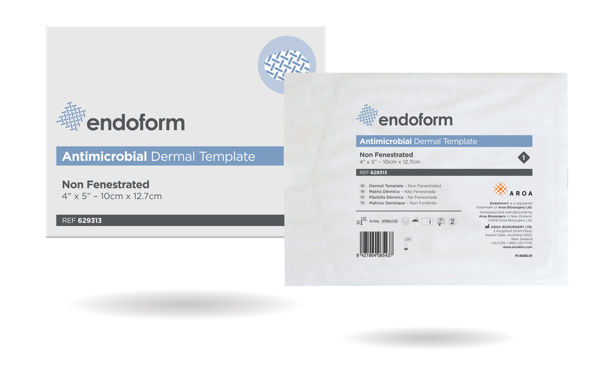 Endoform Antimicrobial Dermal Template, Non-Fenestrated, 4" x 5"