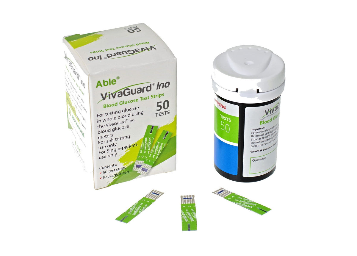 VivaGuard Ino Blood GlucoseTest Strips, BX/50
