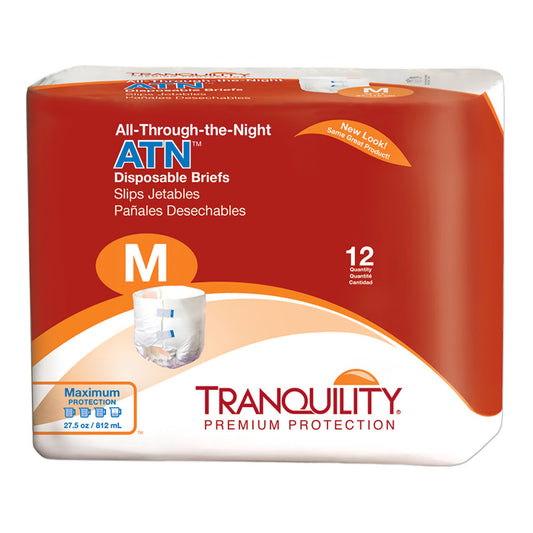 Tranquility® ATN Maximum Protection Incontinence Brief, Medium, BG/12