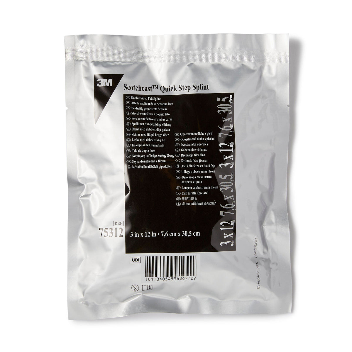 3M™ Scotchcast™ Quick Step Double Sided Felt Padded Splint, 3 x 12 Inch, CS/10