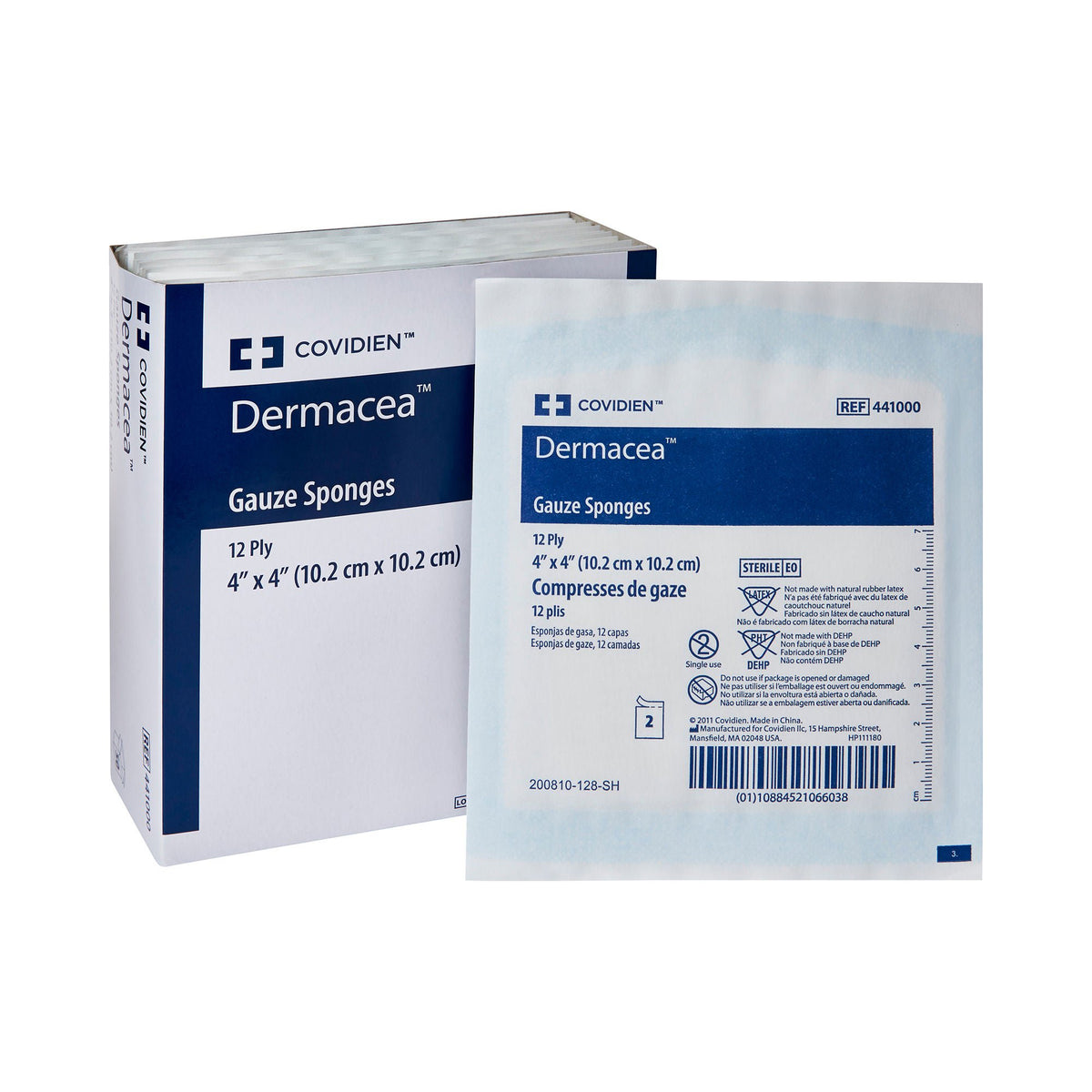 Dermacea™ Sterile Gauze Sponge, 4 x 4 Inch, 12-Ply, CS/600