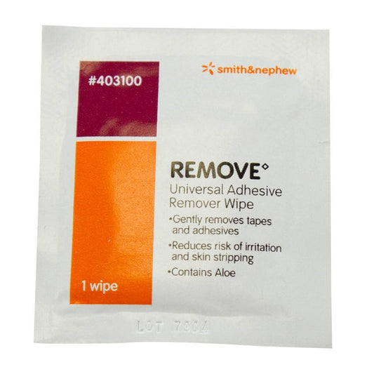 Remove™ Adhesive Remover, 2.5 x 2.5 Inch Wipe, BX/50