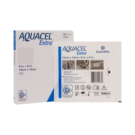 Aquacel® Extra™ Gelling Fiber Wound Dressing, 6 x 6 Inch, EA/1