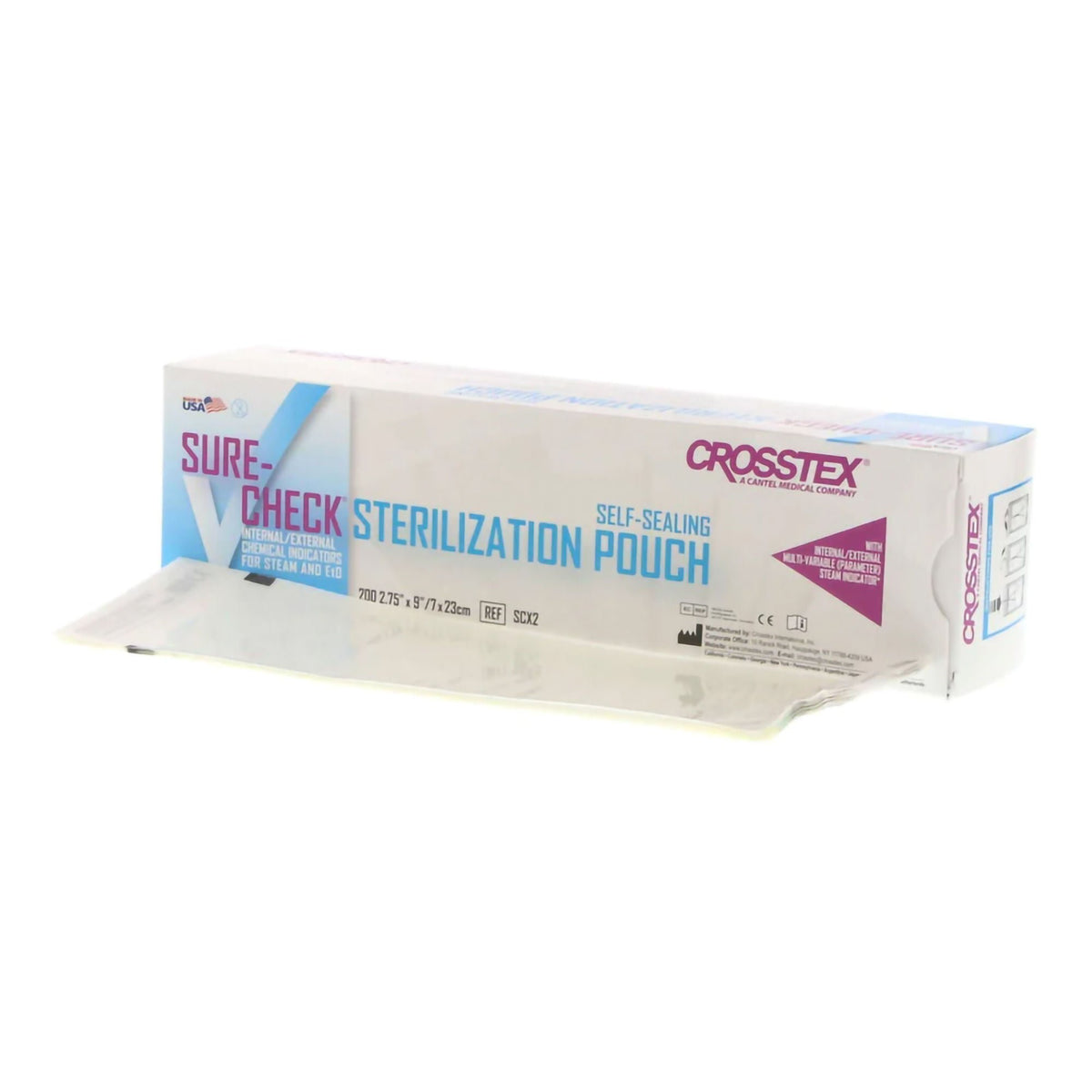 Sure-Check® Sterilization Pouch, 2¾ x 9 Inch