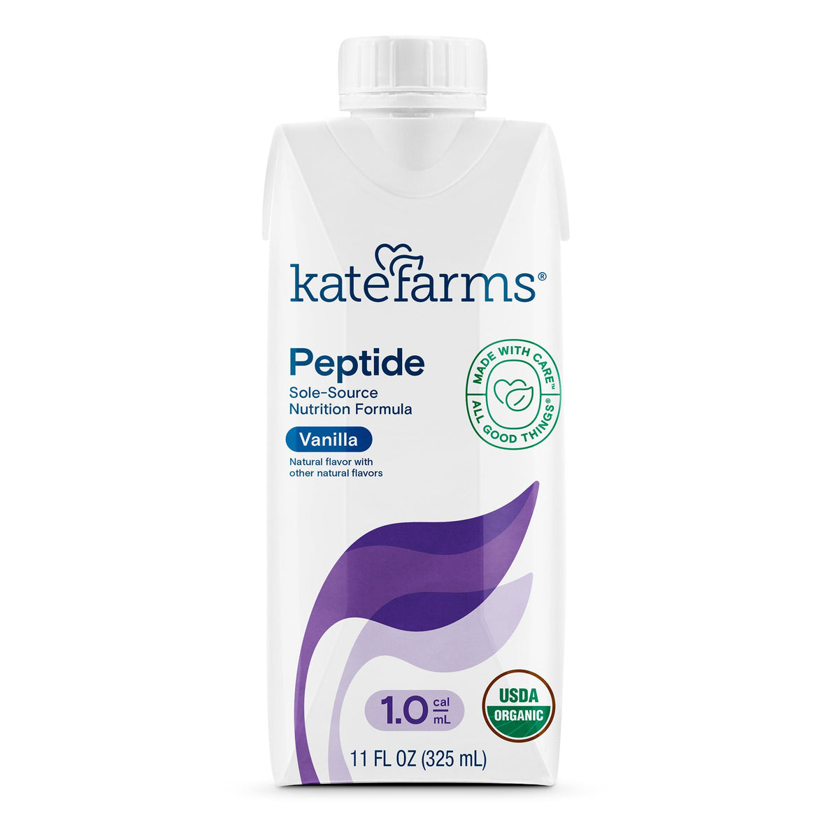 Kate Farms® Peptide 1.0 Vanilla Sole-Source Nutrition Formula, 11-ounce Carton, EA/1