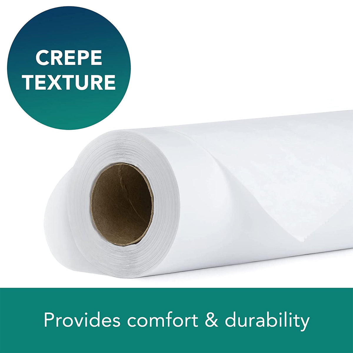 Tidi® Everyday Crepe Table Paper, 18 Inch x 125 Foot, White
