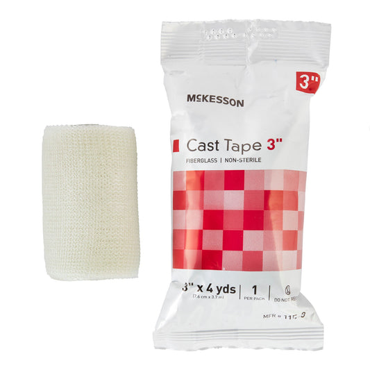 McKesson White Cast Tape, 3 Inch x 4 Yard, BX/10