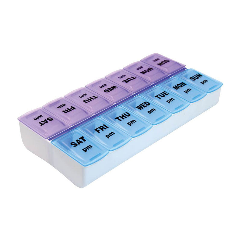 Weekly Twice-A-Day Pill Organizer, 7-Day Capacity