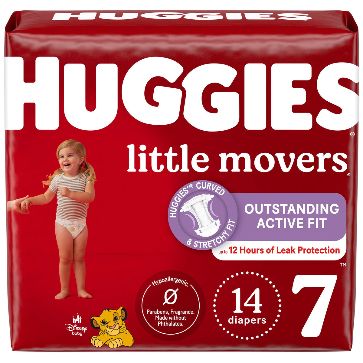 Huggies® Little Movers® Diaper, Size 7, PK/14