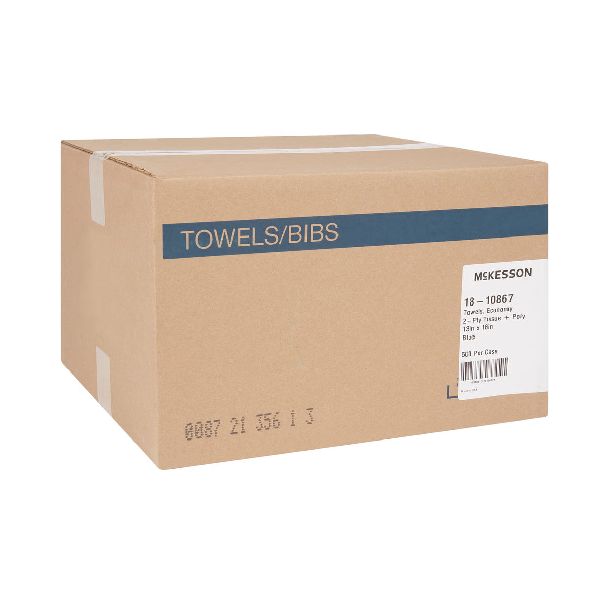 McKesson Deluxe Nonsterile Blue Procedure Towel, 13 x 18 Inch