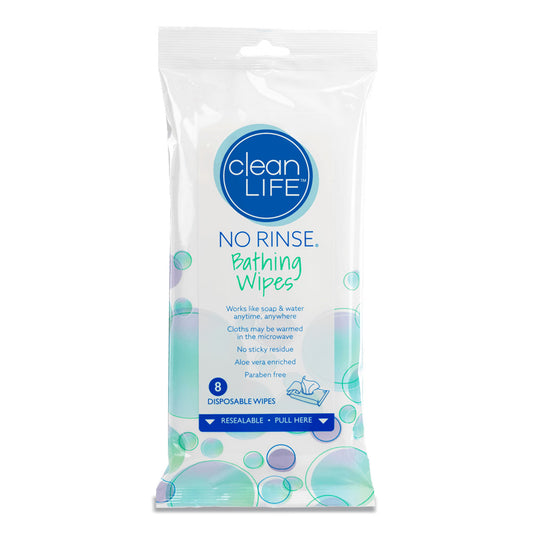 No Rinse® Cleansing & Deodorizing Bath Wipes