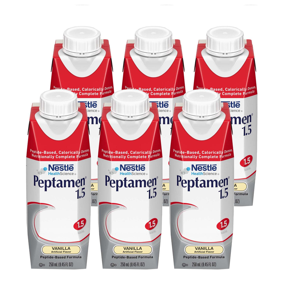 Peptamen® 1.5 Vanilla Peptide-Based Calorically Dense Complete Nutrition, 250 mL