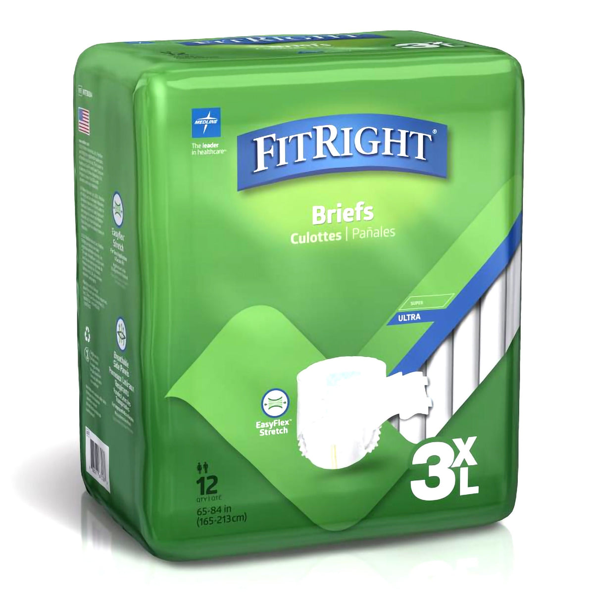 BRIEF, BARIATRIC FITRIGHT DISP3XLG 65-84" (12/BG 4BG/CS), BG/12