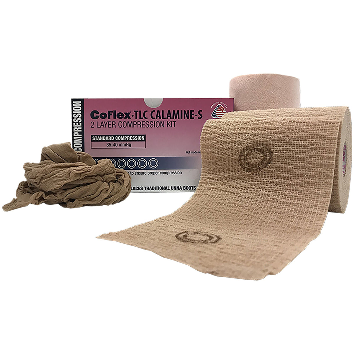 CoFlex® TLC Calamine with Indicators Two-Layer Compression Bandage System, BX/2