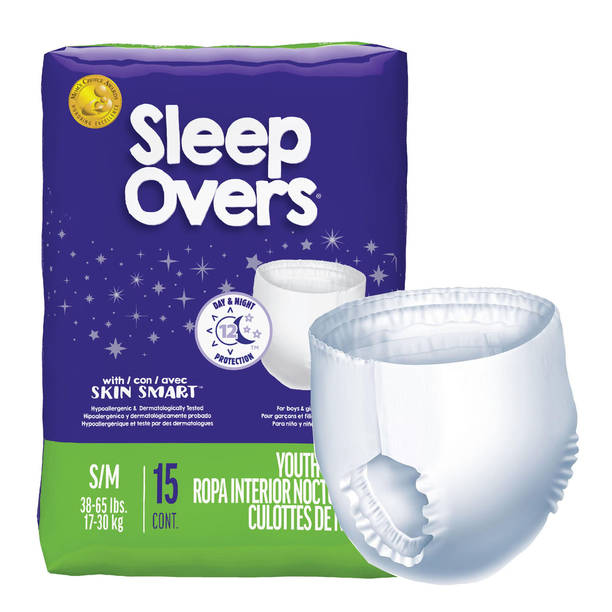 Cuties® Sleep Overs® Absorbent Underwear, Small / Medium, CS/4