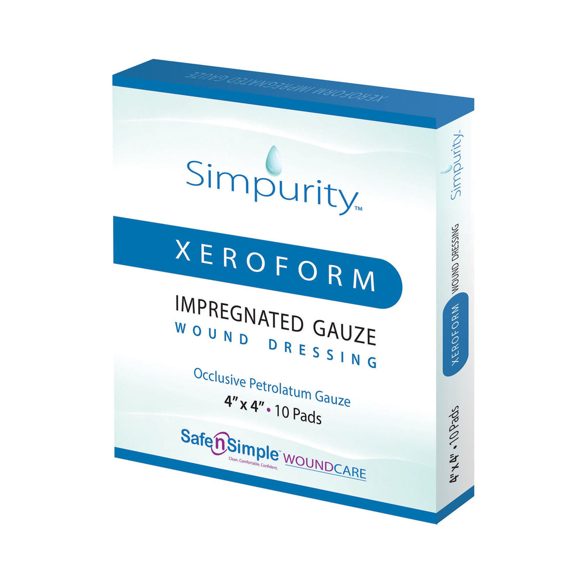 Simpurity™ Xeroform Petrolatum Impregnated Dressing, 4 x 4 Inch, BX/10
