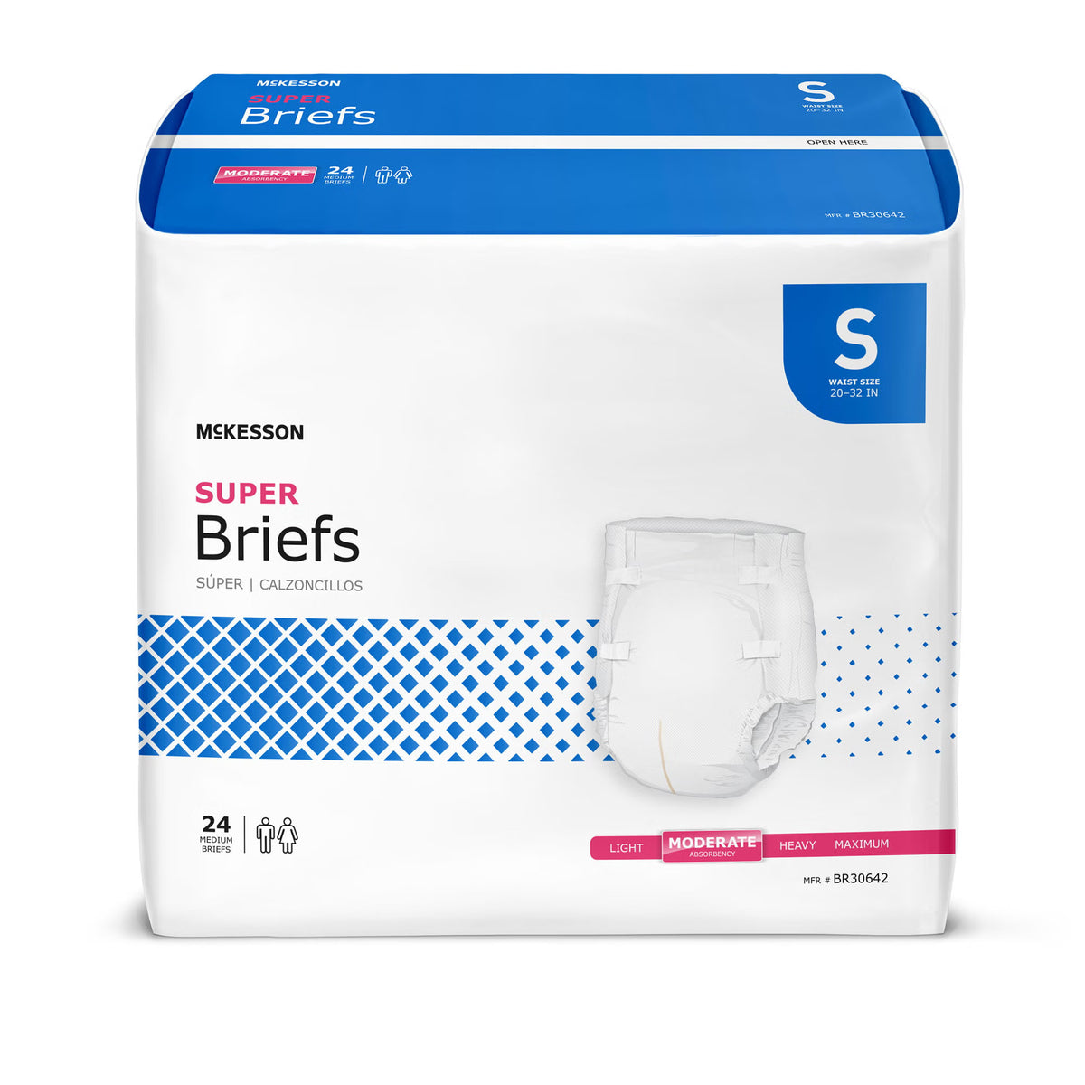 McKesson Super Moderate Absorbency Incontinence Briefs, Small