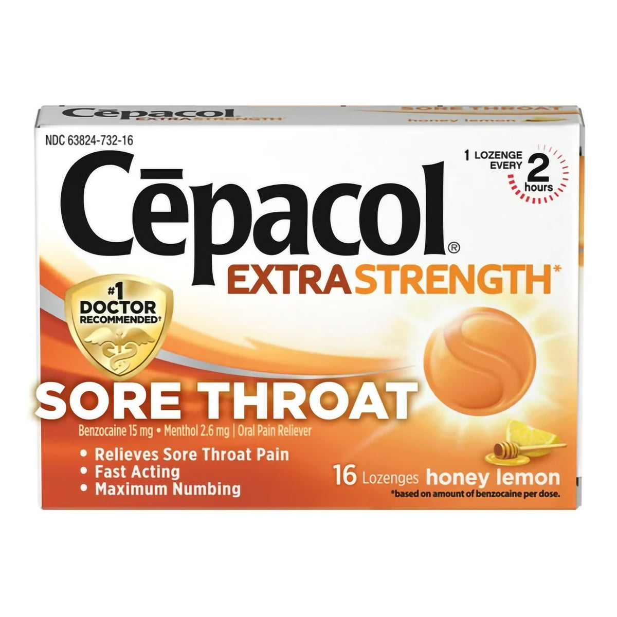 Cepacol® Extra Strength Benzocaine / Menthol Sore Throat Relief, BX/1