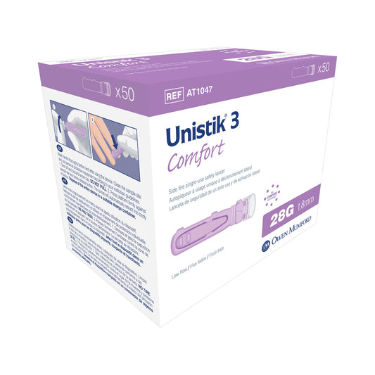 Unistik® 3 Comfort Safety Lancet, 28 Gauge, BX/50