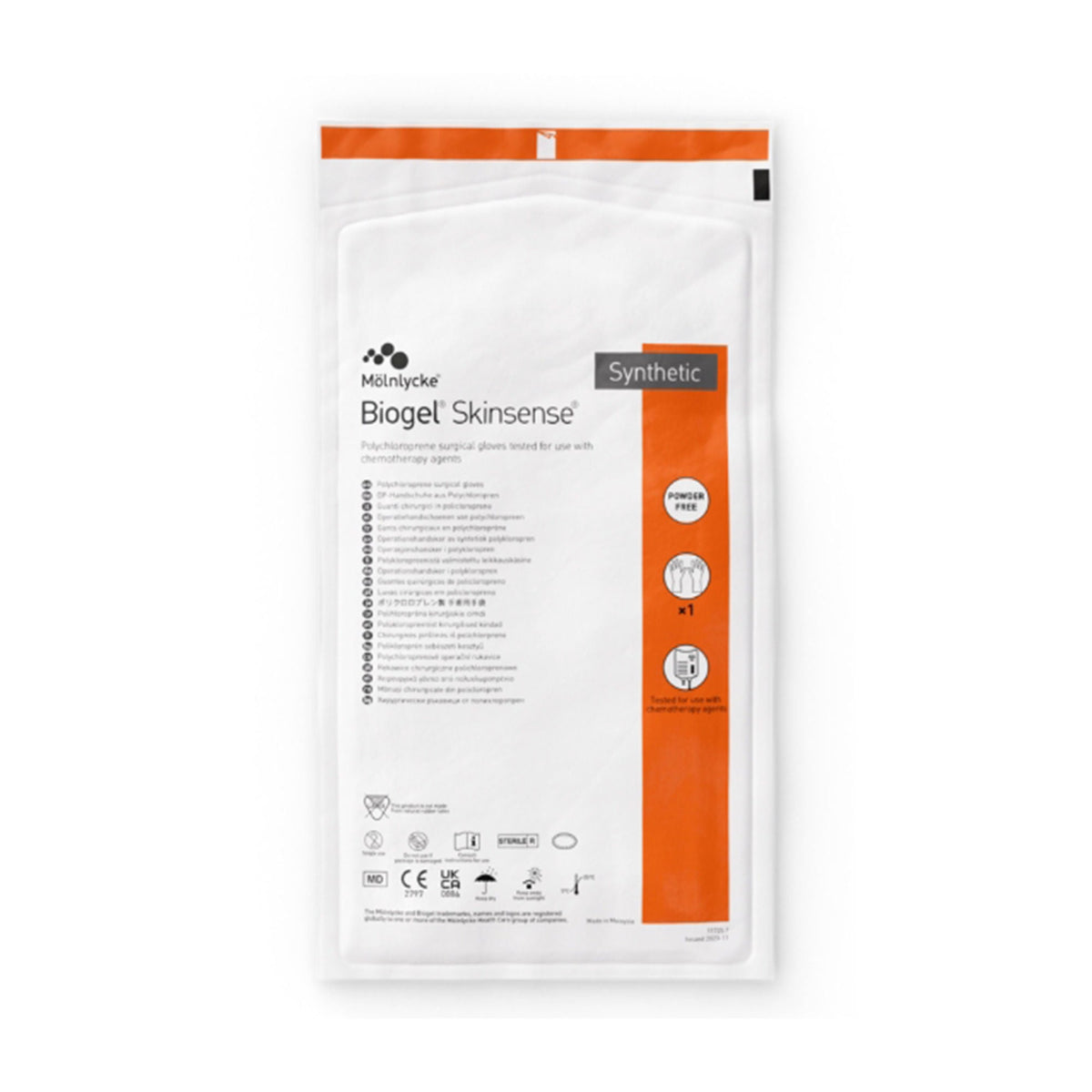 Biogel® Skinsense™ Polyisoprene Surgical Glove, Size 8, Straw Color, BX/50