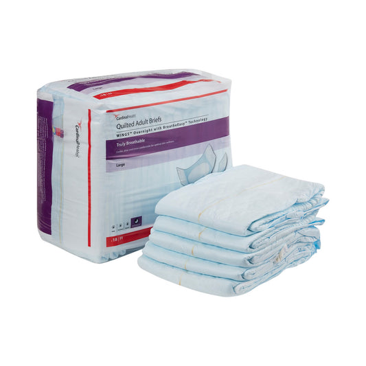 Wings™ Overnight Absorbency Incontinence Brief, Large, CS/4