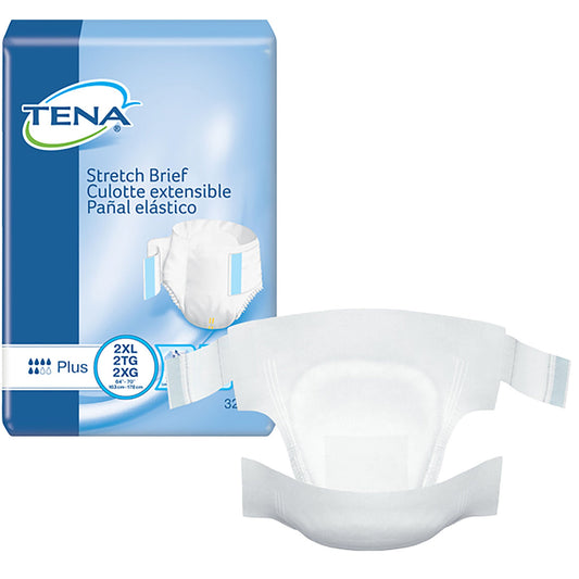 Tena® Stretch™ Plus Incontinence Brief, 2X-Large, CS/64