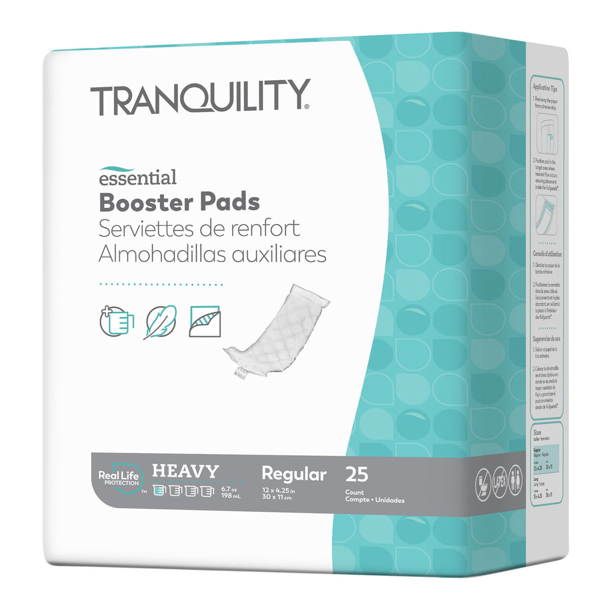 Select® Added Absorbency Incontinence Booster Pad, 4¼ x 12 Inch, PK/1