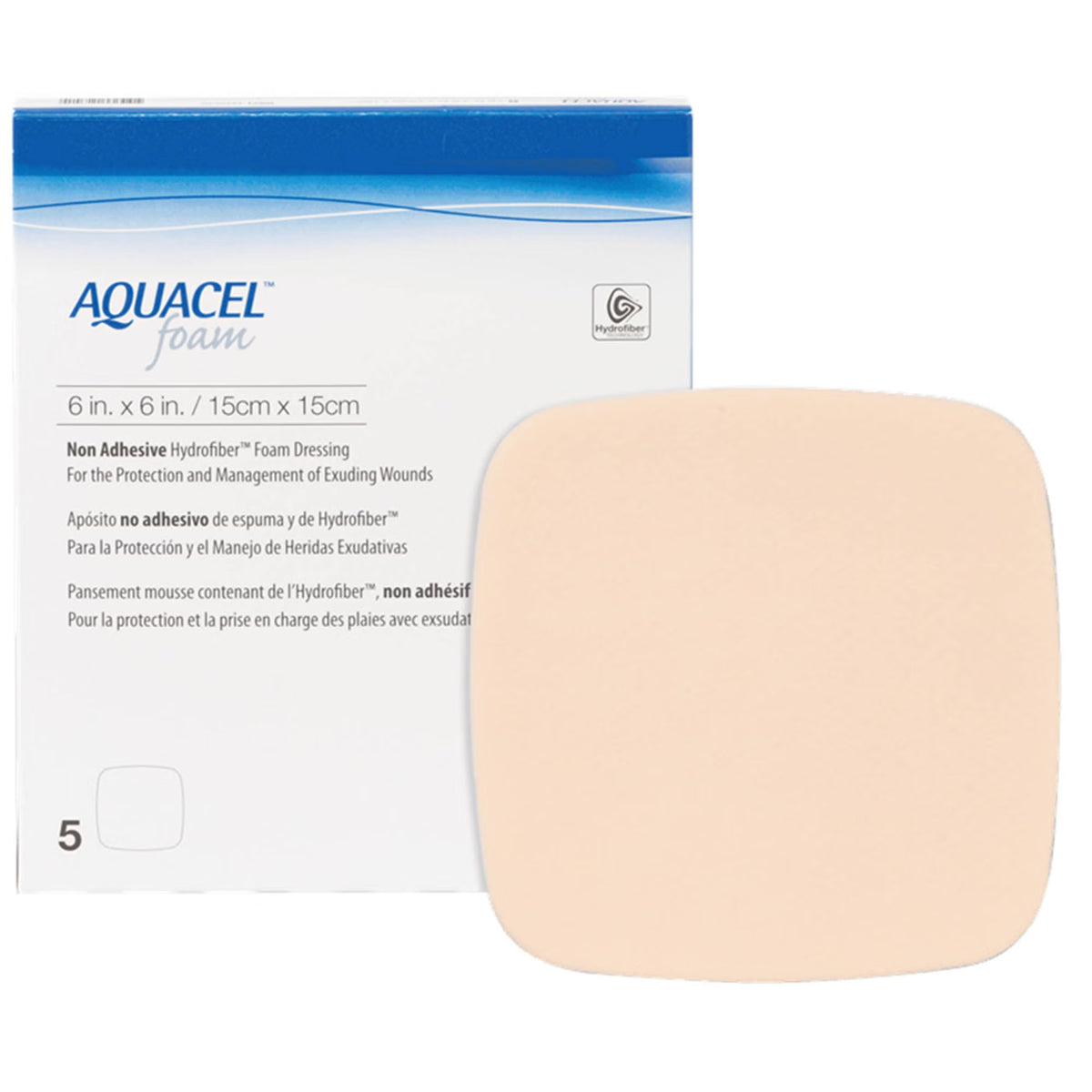 Aquacel® Nonadhesive without Border Foam Dressing, 6 x 6 Inch, EA/1