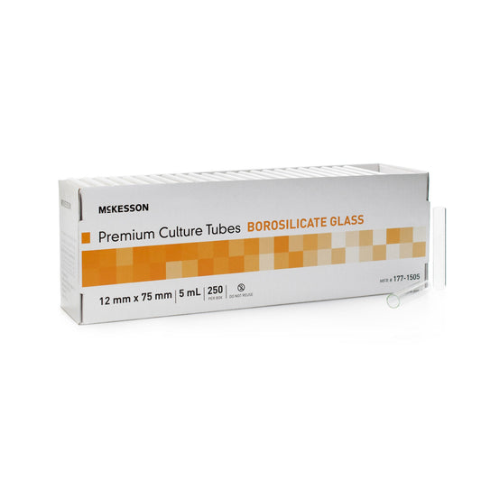 McKesson Round Bottom Glass Test Tube, 5 mL, 12 x 75 mm, BX/250