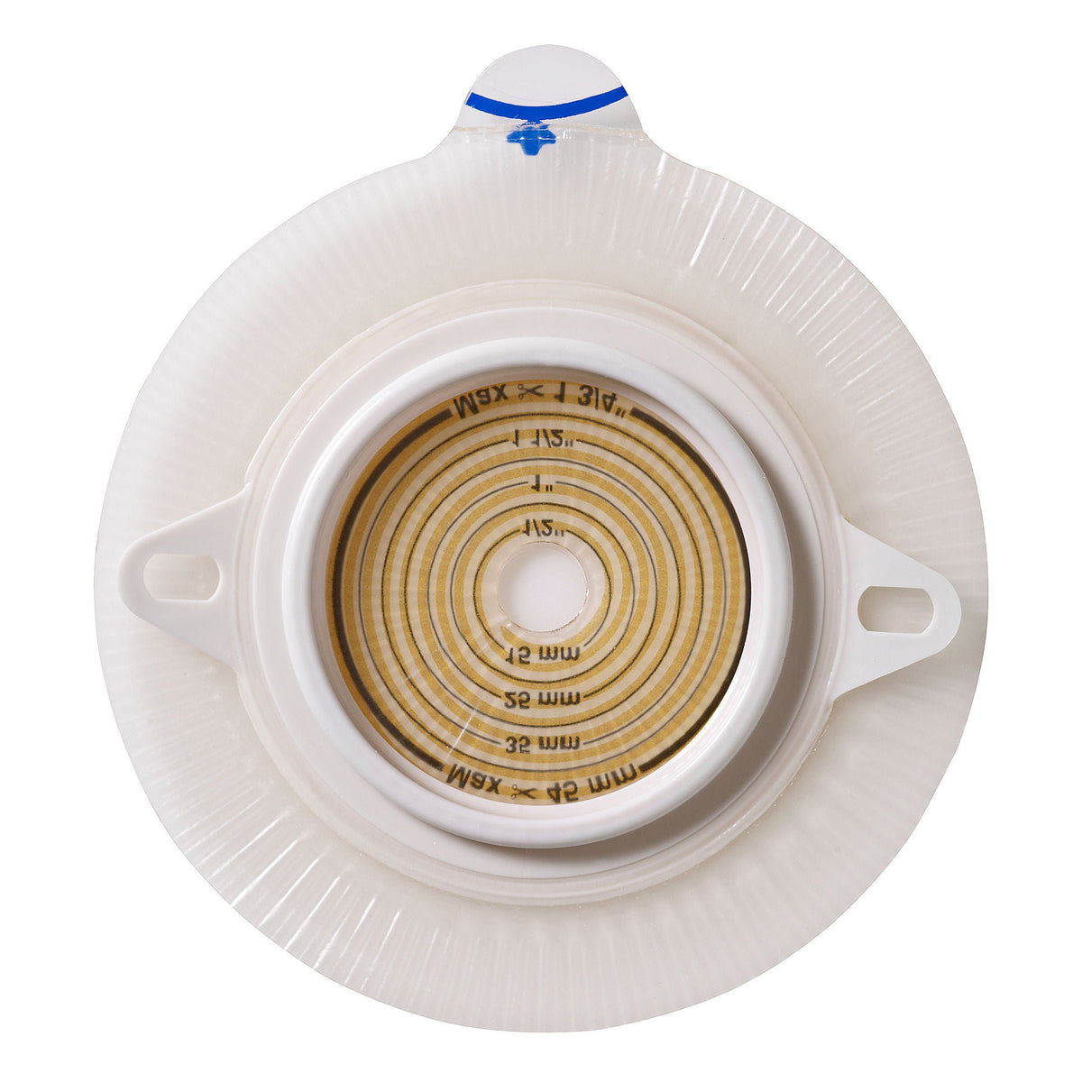 Assura® Flat Ostomy Barrier, Trim to Fit Stomas 10 – 55 mm, Blue Color Match, EA/1