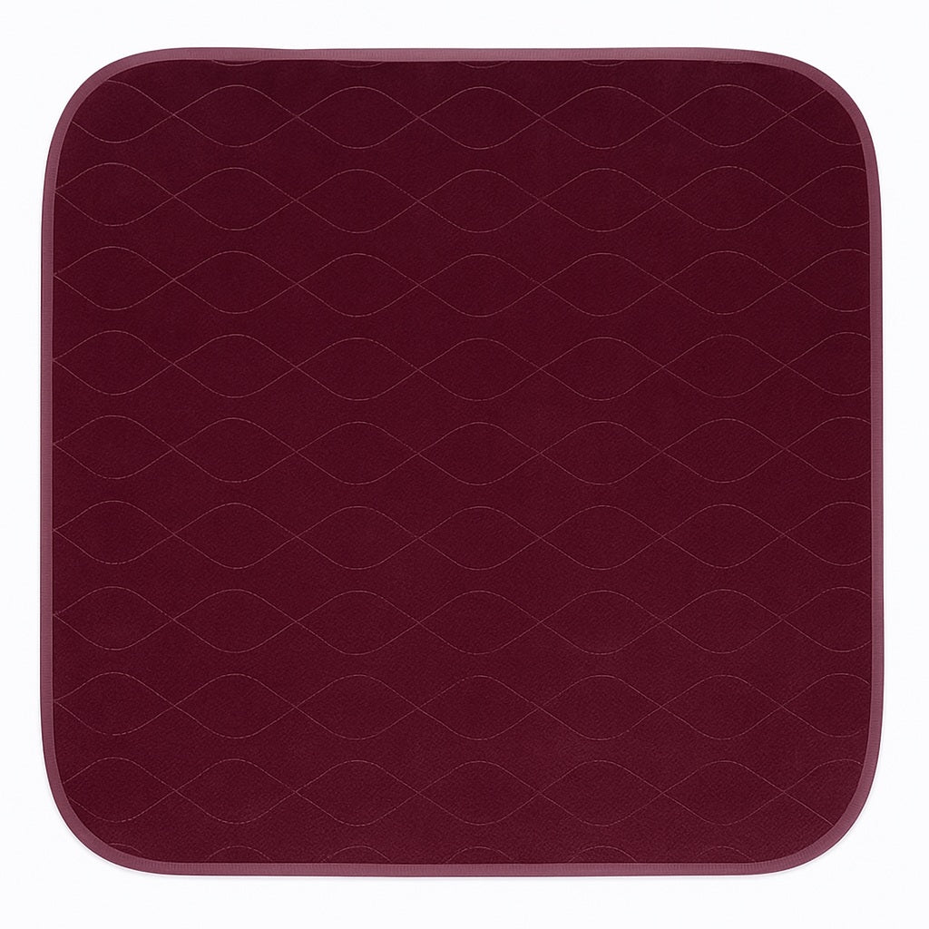Beck's Classic Decorative Chair Pad, Re-Usable, Wine, 21" x 22"