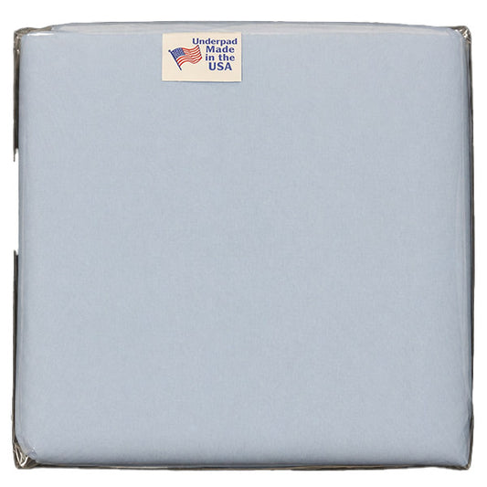 Beck's Classic Reusable Underpad with Blue Vinyl Barrier, Individually Poly-Bagged, 52" x 36"