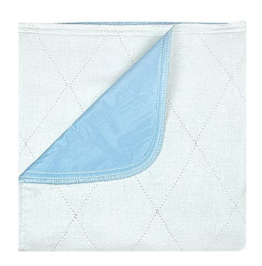 Beck's Classic Reusable Poly-Brushed Underpad with Blue Vinyl Barrier, Individually Poly-Bagged, 34" x 36"
