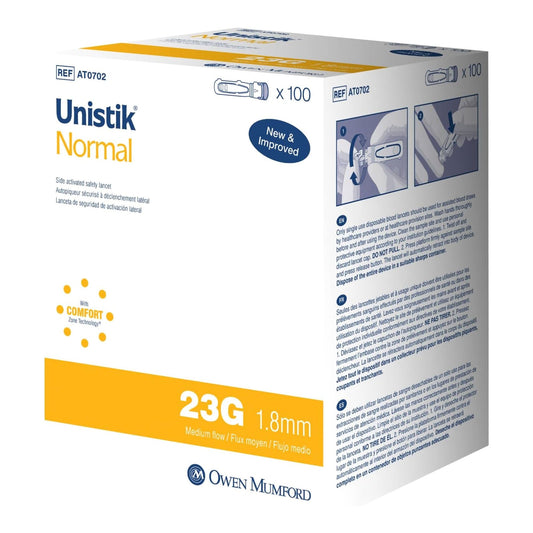 Unistik® Normal Flow Lancet, 23 Gauge, BX/100