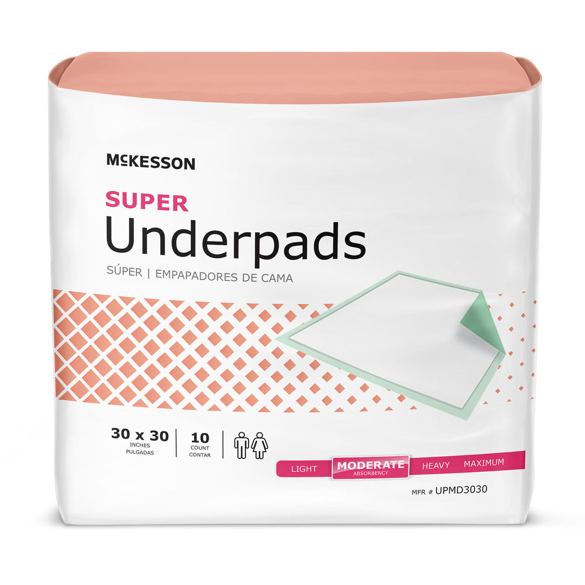 McKesson Super Moderate Absorbency Underpad, 30 x 30 Inch, CS/150