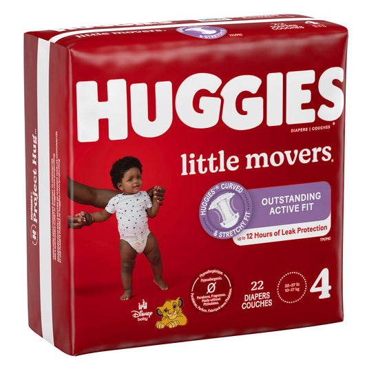Huggies® Little Movers® Diaper, Size 4, PK/22