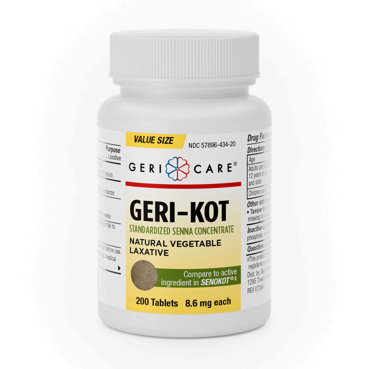 Geri-Care® Geri-Kot Senna Concentrate Natural Vegetable Laxative, CS/12
