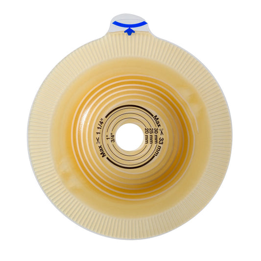 Assura® Convex Light Ostomy Barrier, Cut to Fit 15 – 43 mm Stomas, Blue Match