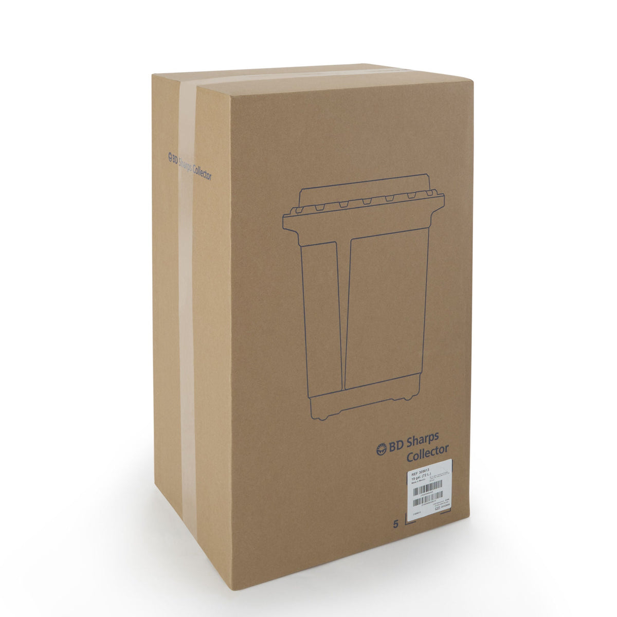 Chemotherapy Waste Container BD™ Yellow Base 26-1/4 H X 20 W X 14-3/4 D Inch Vertical Entry 19 gal.