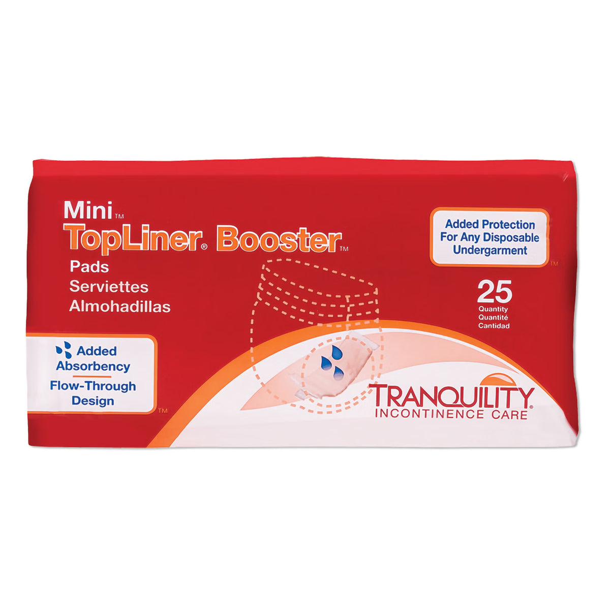 TopLiner™ Mini Incontinence Booster Pad, 2.75 x 10.5 Inch, PK/1