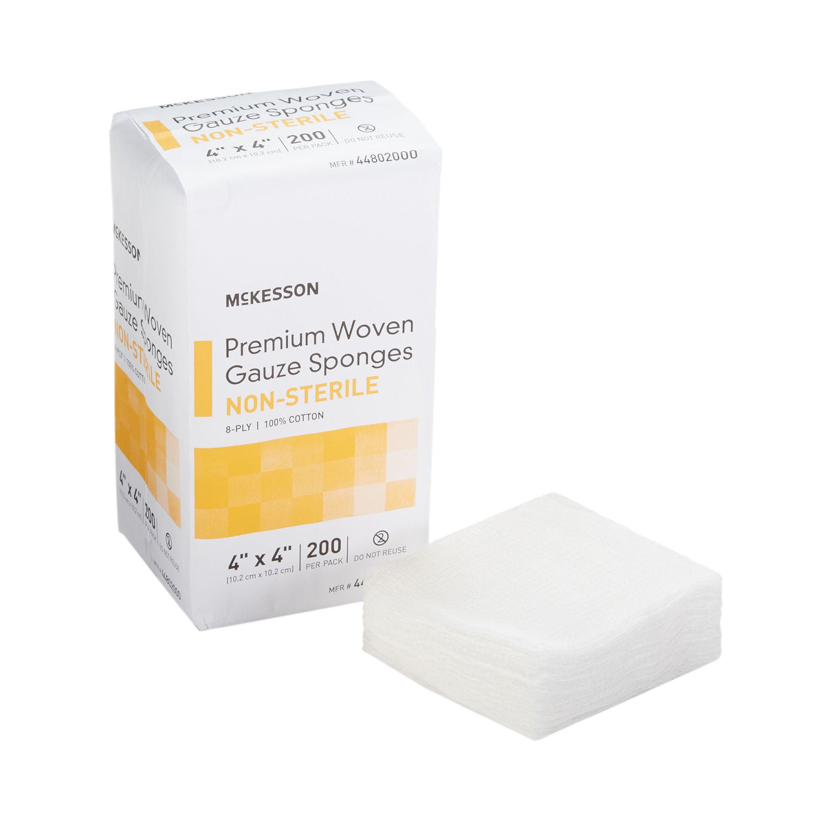 McKesson Gauze Sponge, 4 x 4 Inch, Eight Ply, PK/200