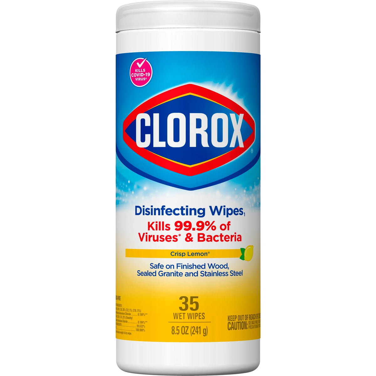 Clorox® Disinfecting Wipes, Lemon Scent, 35 ct., CS/12
