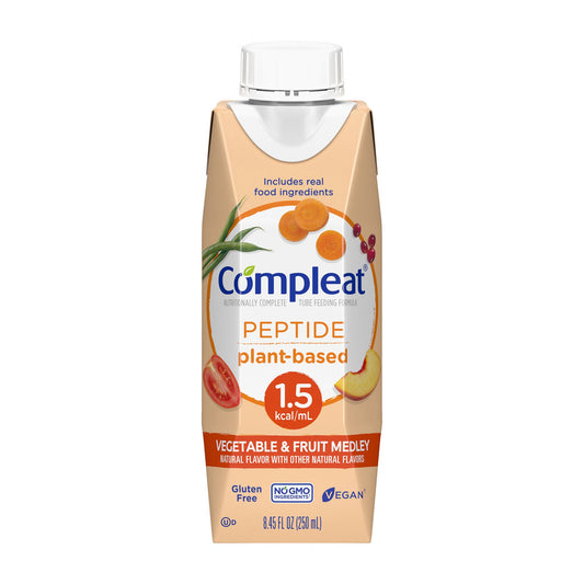 Compleat® Peptide 1.5 Cal Plant-Based Tube Feeding Formula, 8.45-ounce carton