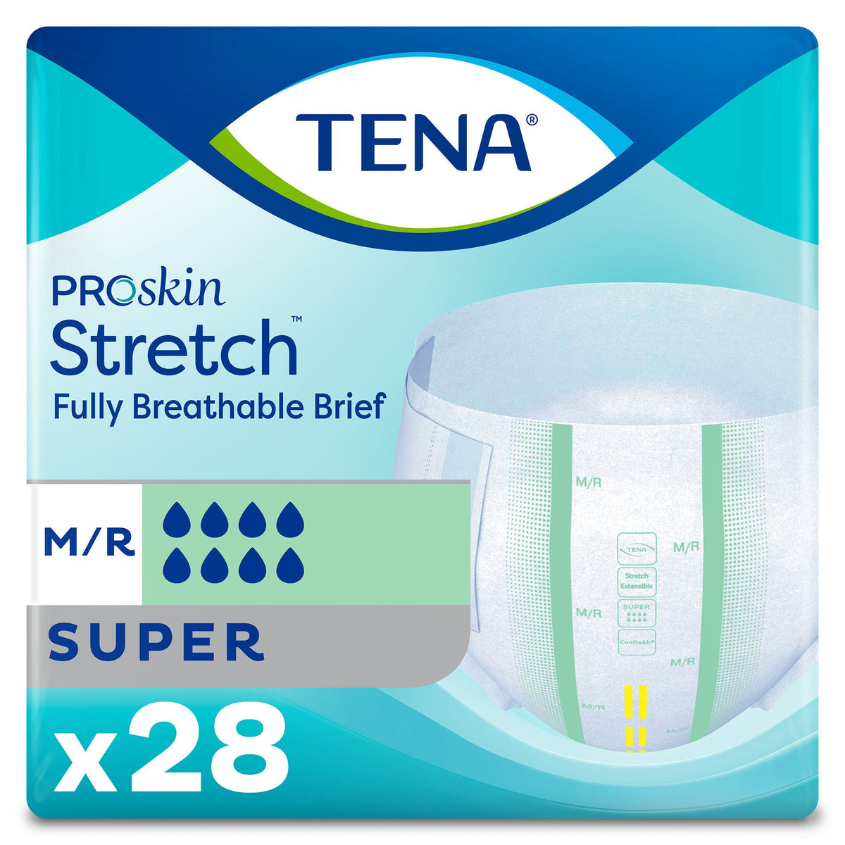 Tena® ProSkin Stretch™ Super Incontinence Brief, Medium, BG/1
