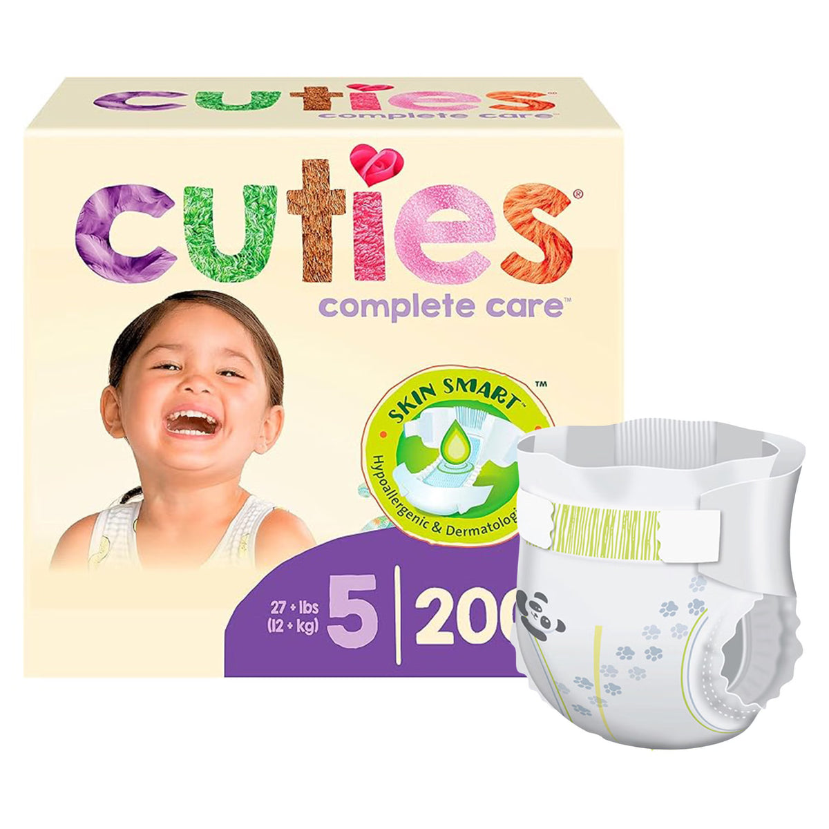 Cuties® Complete Care Diapers for Children, 27+ lbs., CS/200